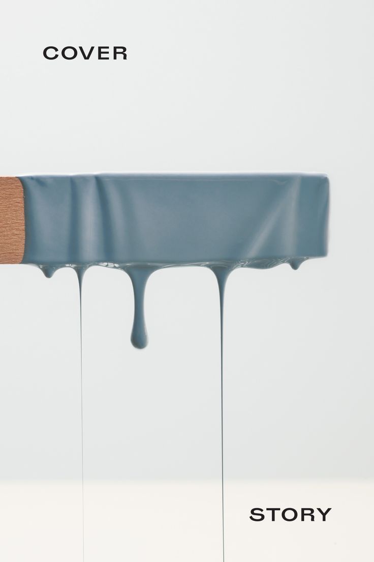 Story: Dripping paint 'Cover Story' pun, minimal