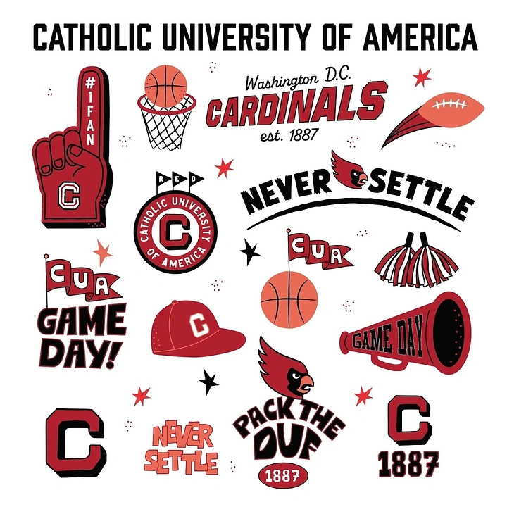 Universities & Colleges creative ad: Energetic illustrated sports identity collage