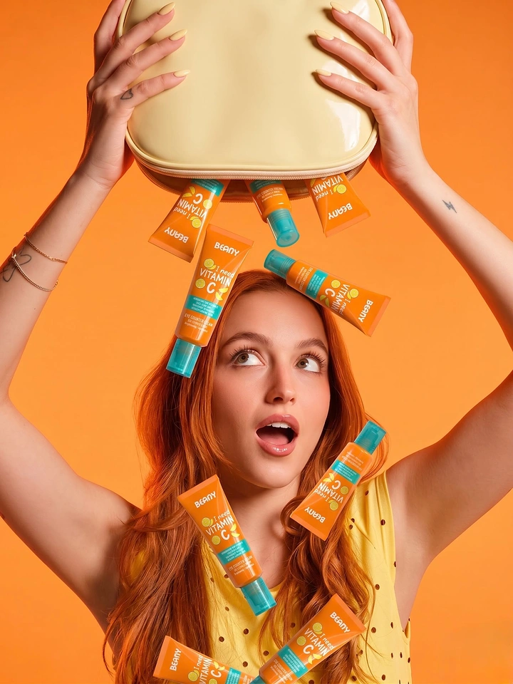 Sunscreen & Sun Care creative ad: Playful oversized-hat product surrealism