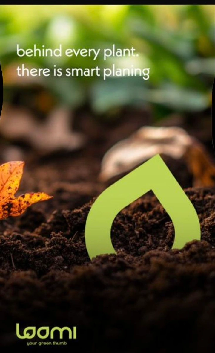 Landscaping & Gardening creative ad: Brand leaf logo sprouting from soil