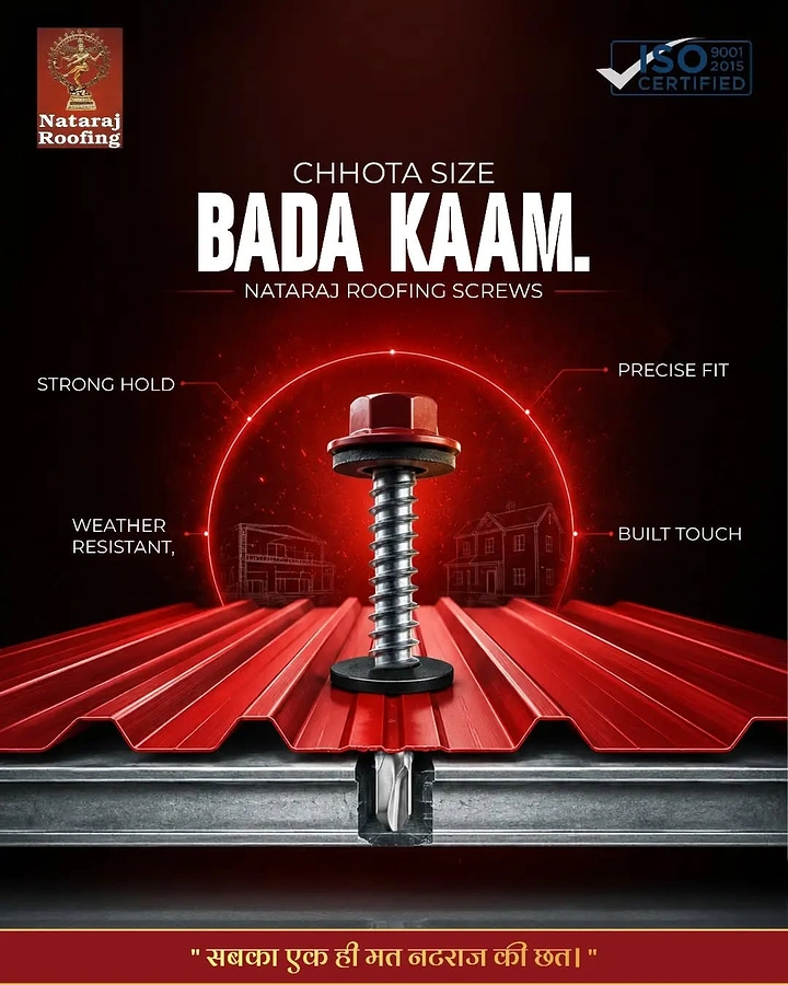 Roofing creative ad: Heroic screw product, 'Chhota size bada kaam'
