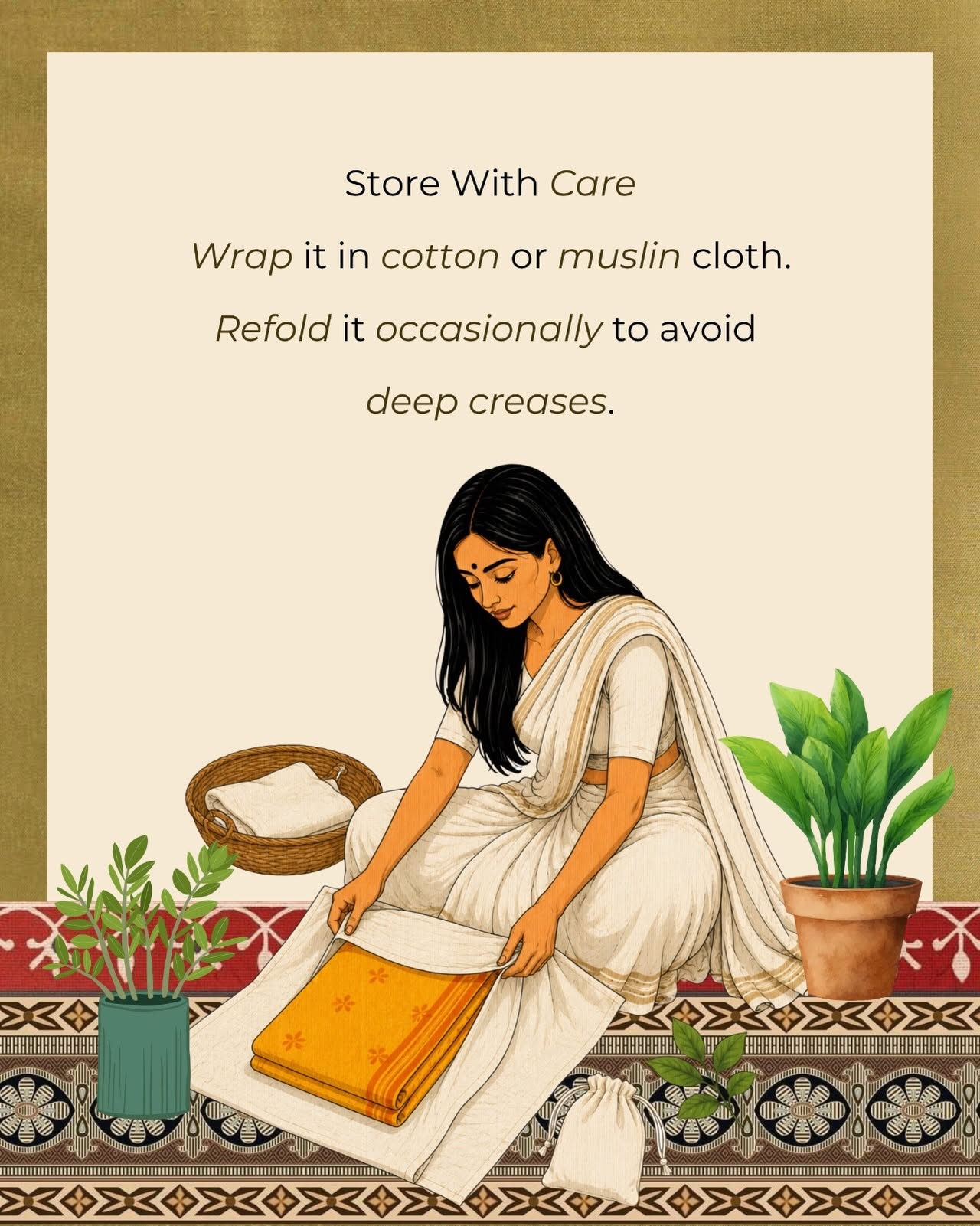 Instagram post: Loom shuttles as illustrated care guide, slide 5