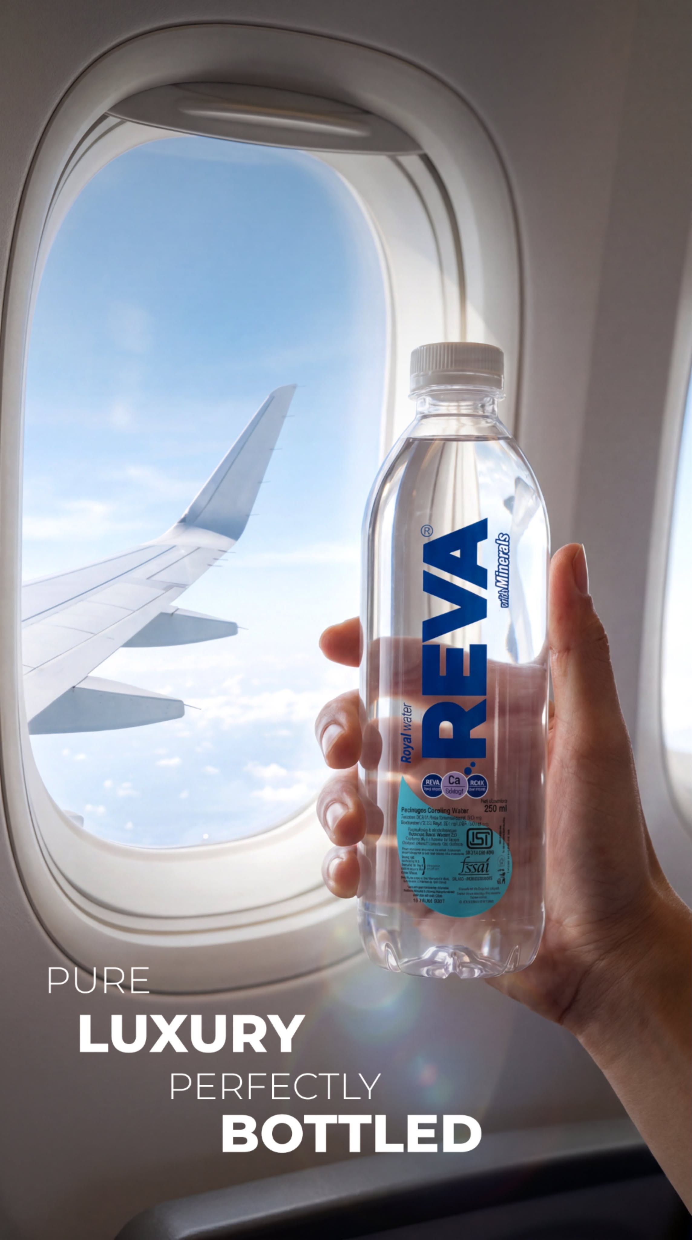 Story: Airplane-window luxury travel metaphor