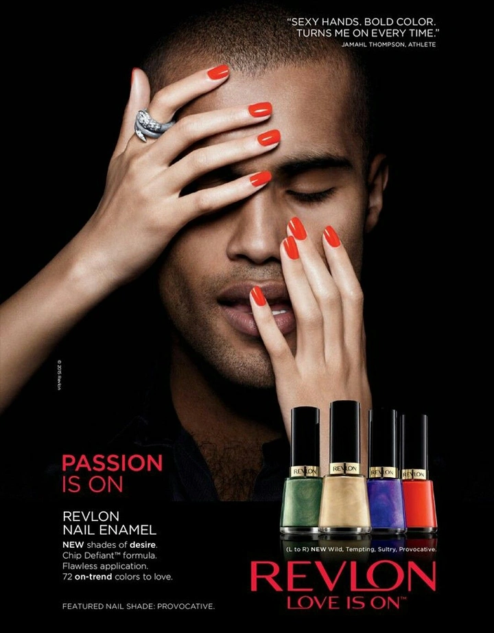 Nail Polish Brands creative ad: Hands turn portrait into manicure statement