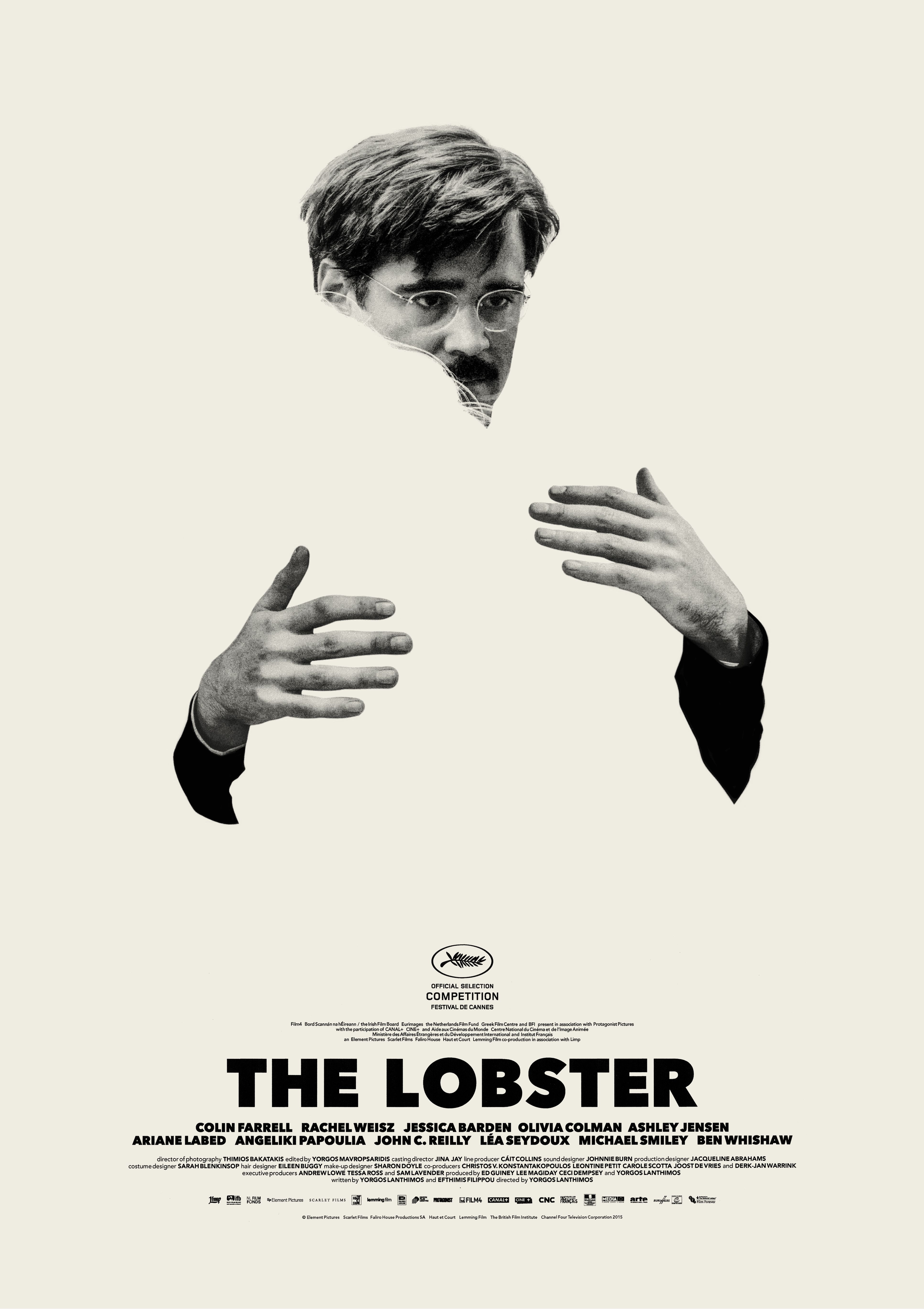 Poster: Man's head and hands embracing an invisible, missing body