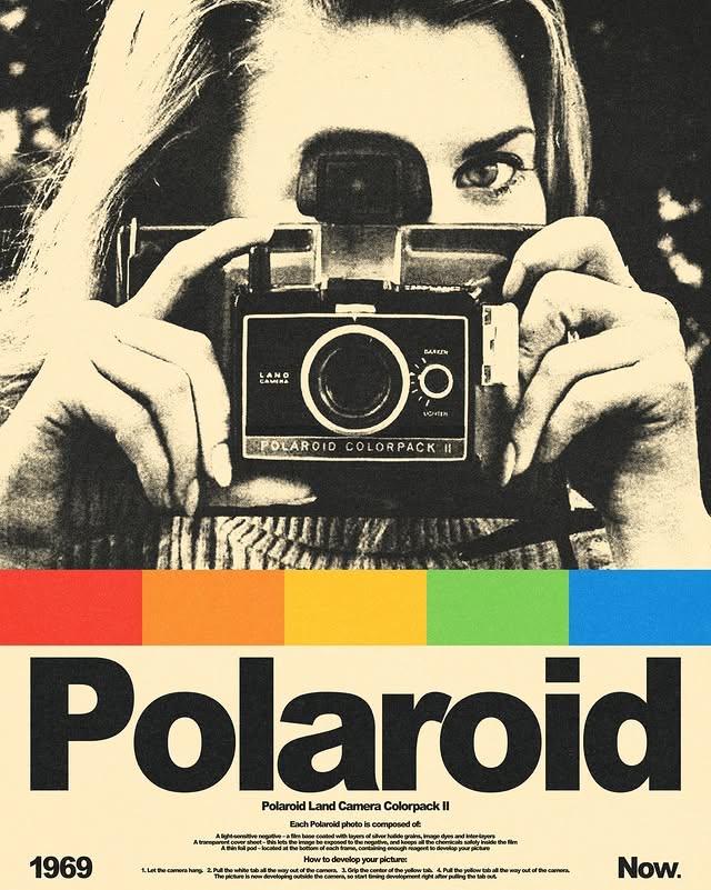 Instagram post: Exceptional retro Polaroid campaign composition