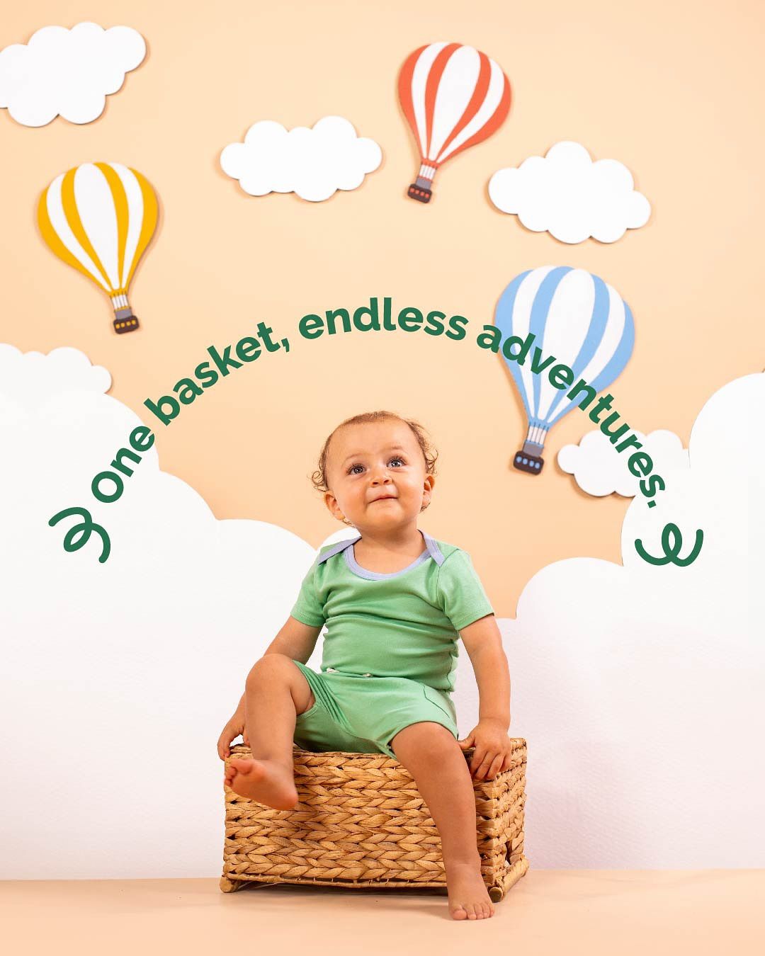 Instagram post: Basket becomes hot-air balloon adventure
