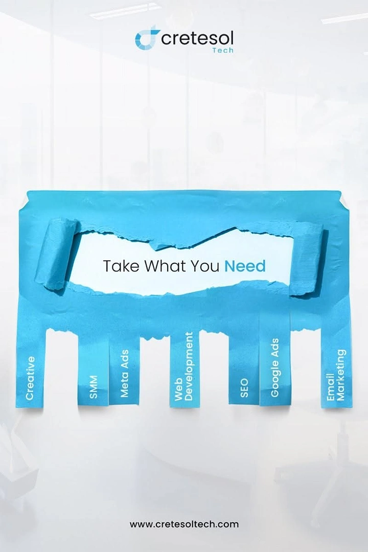 Agency creative ad: Tear-off flyer tabs listing agency services