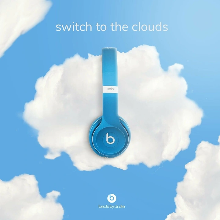 Headphones & Speakers creative ad: Clouds visualize escaping into sound