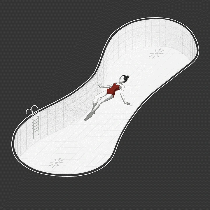 Period Care & Feminine Hygiene creative ad: Pad transformed into a surreal landscape