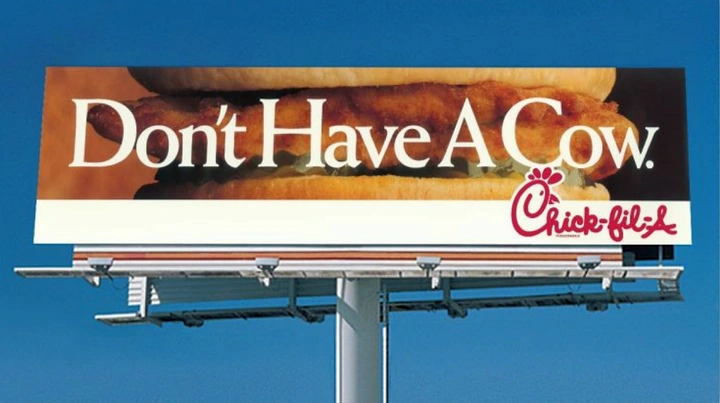 Cloud Kitchens & Food Trucks creative ad: Witty 'Don't Have A Cow' chicken pun
