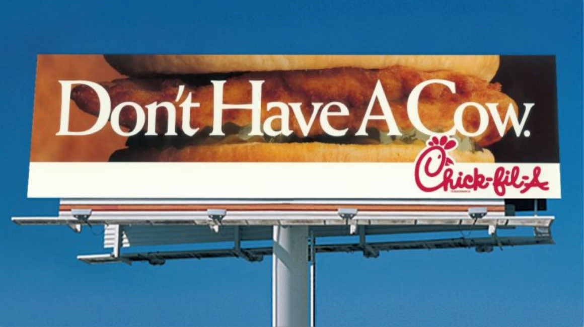 Banner: Witty 'Don't Have A Cow' chicken pun