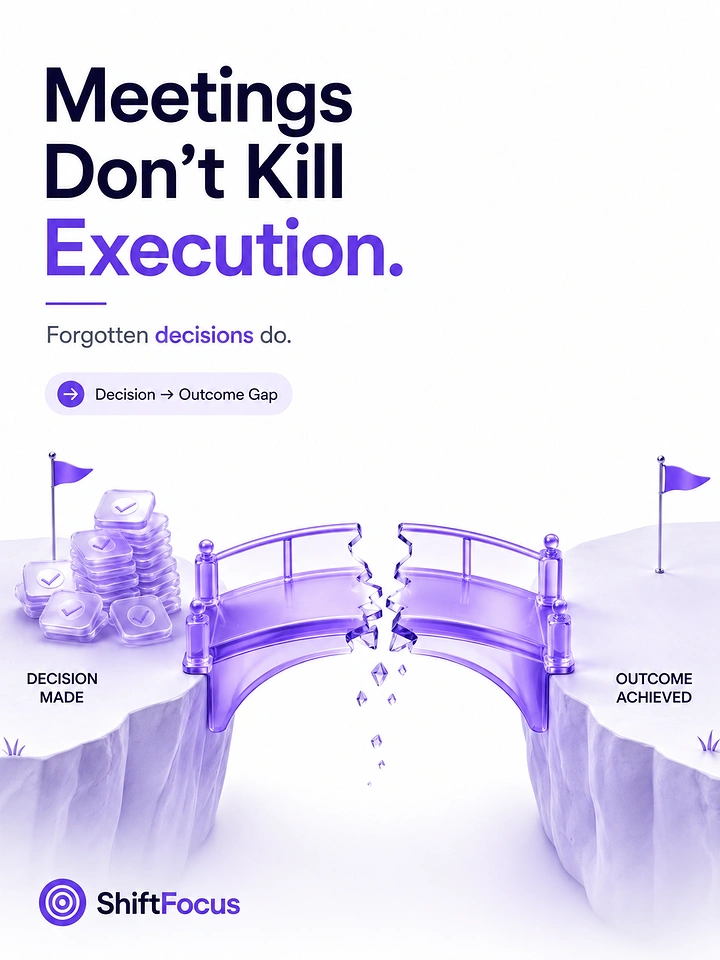 IT & Software creative ad: Broken translucent purple bridge between two white cliffs