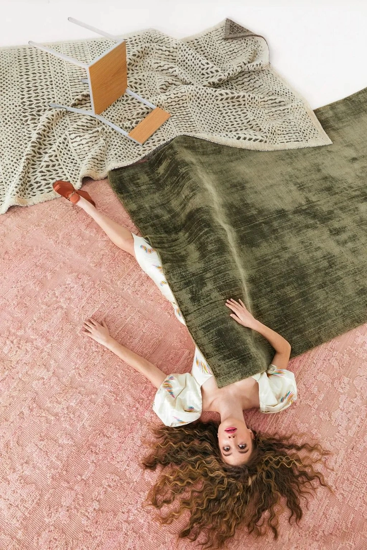 Rugs & Carpets creative ad: Upside-down rug fashion composition
