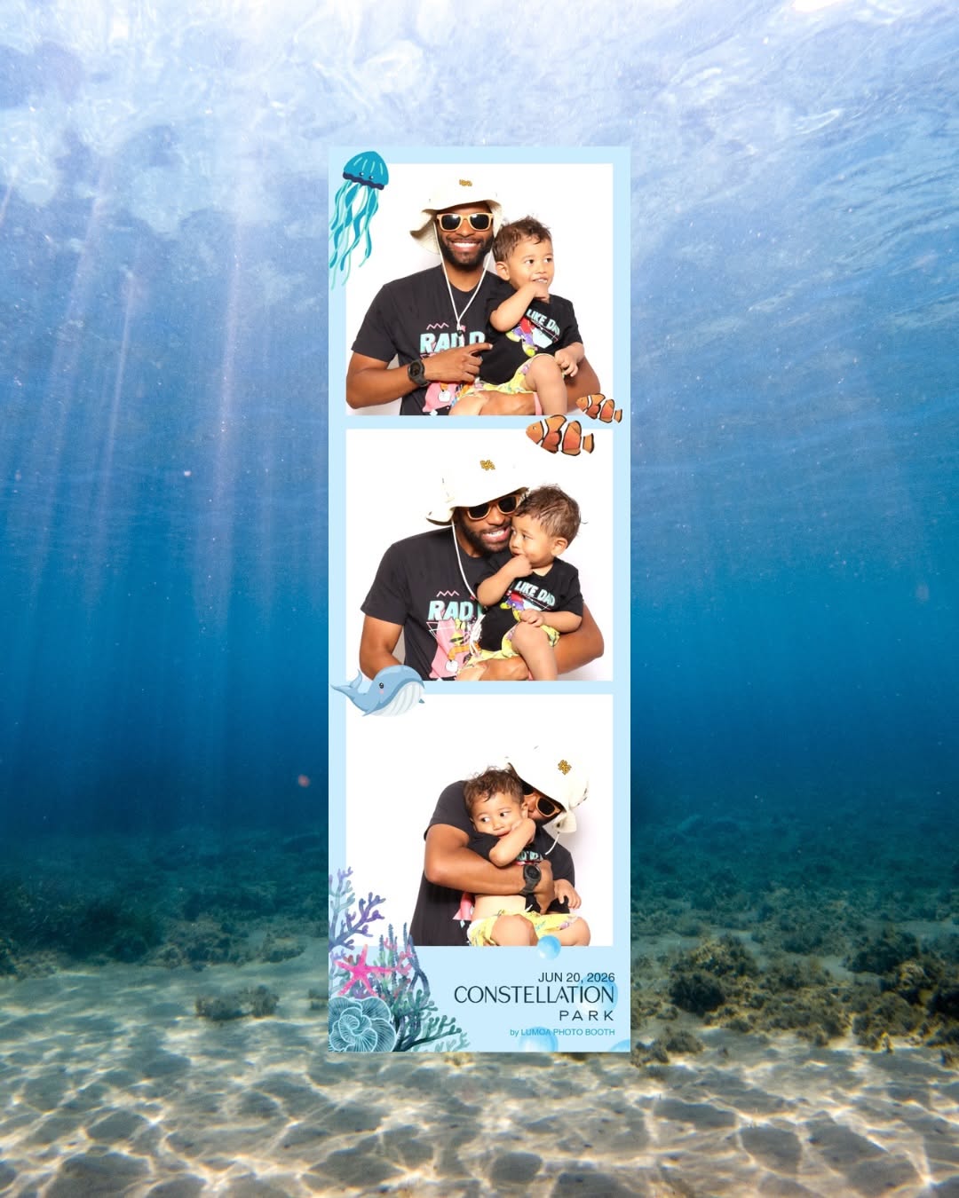 Instagram post: Photo strip integrated into poolside lifestyle, slide 2