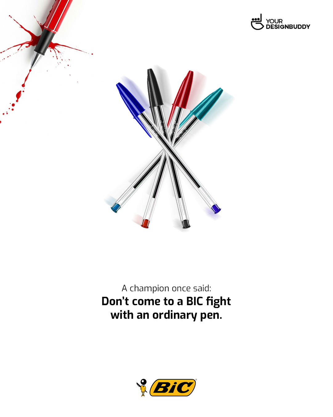 Instagram post: Sharp BIC fight wordplay
