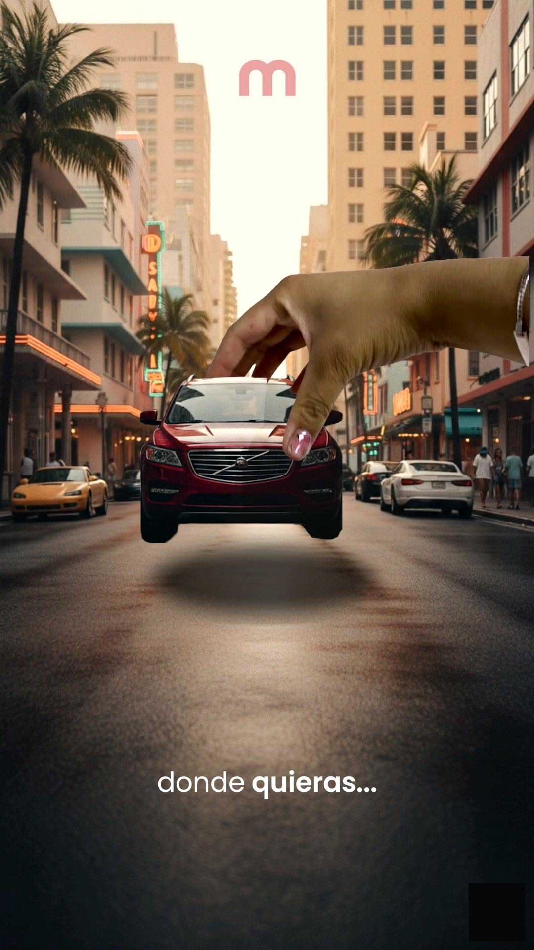 Story: Giant hand placing car on street