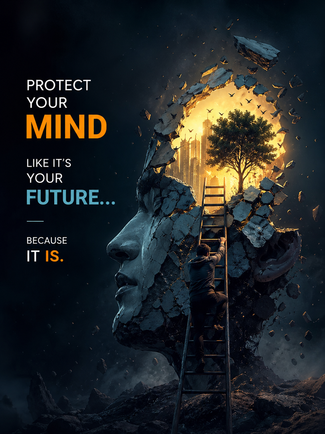 Instagram post: Mind protection visualized as sanctuary