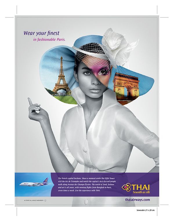 Instagram post: Surreal fashion collage sells Paris travel