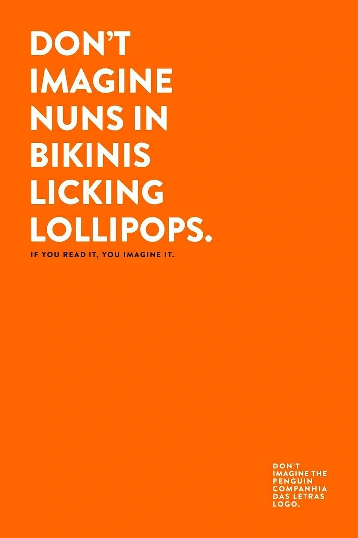 Bookstores creative ad: Witty 'you imagine it' copy-only publisher ad