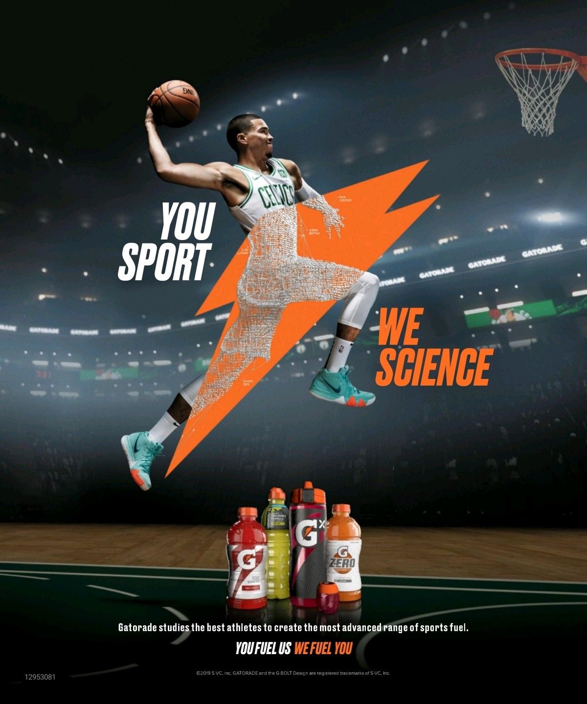 Instagram post: Sports science framing with bold visual system