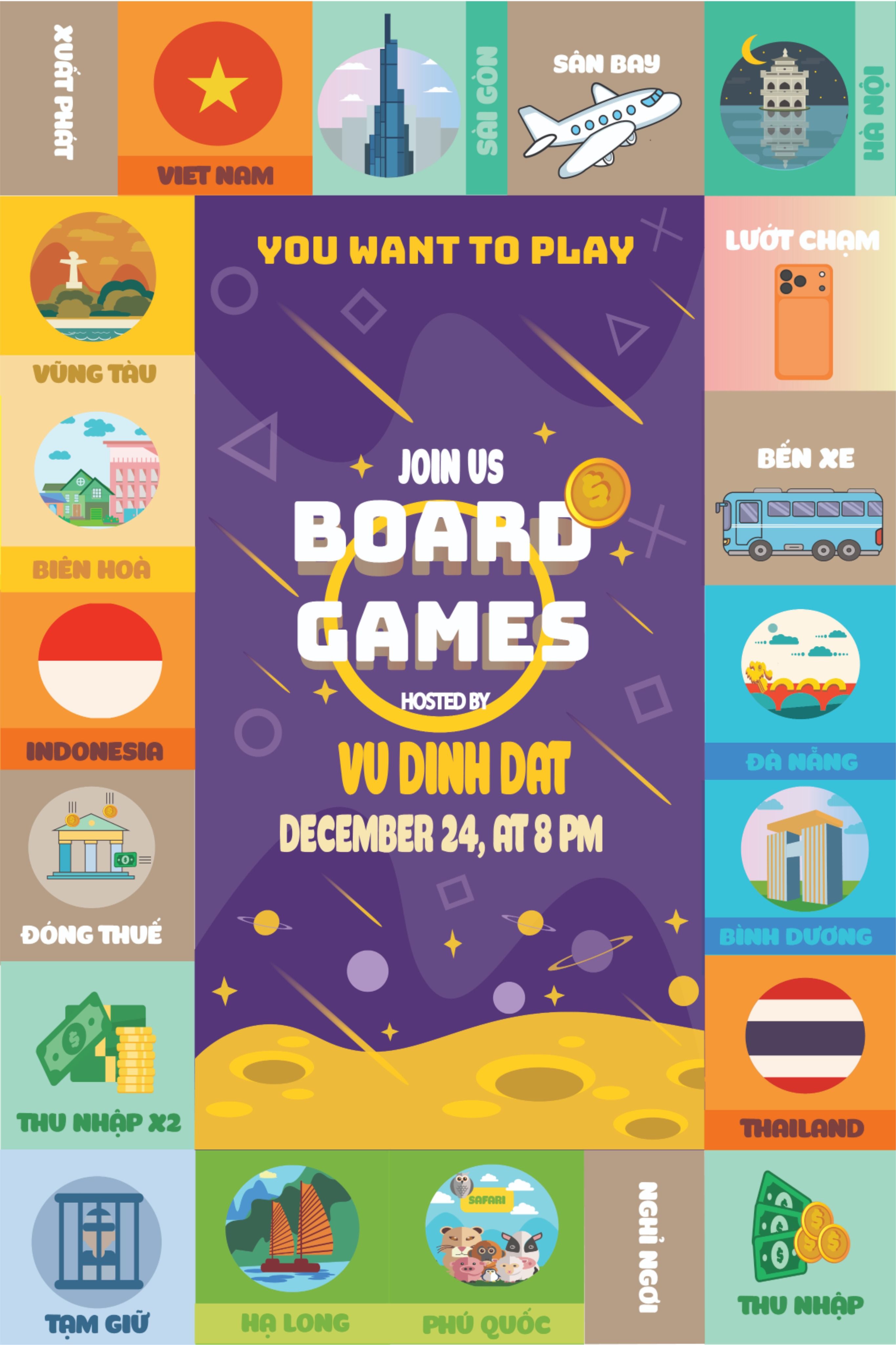 Story: Board games framed as travel destinations