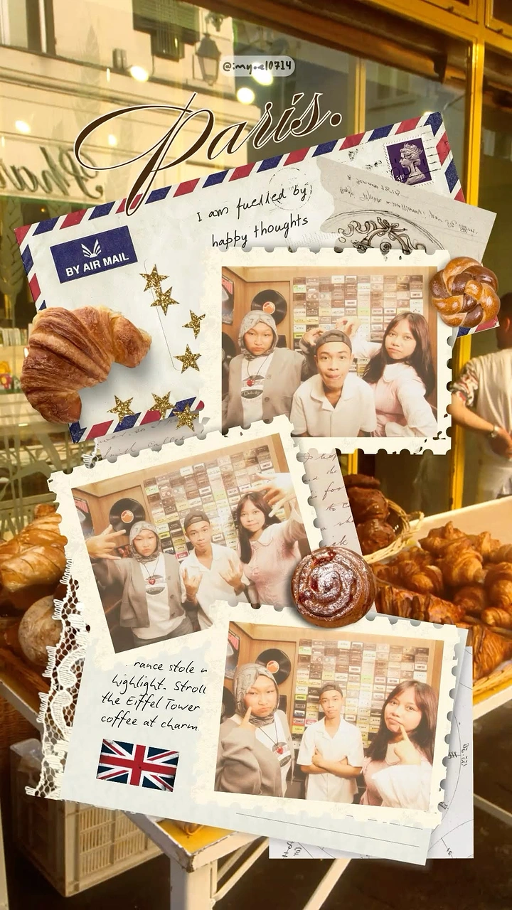 Photo Booth Rentals creative ad: Cafe collage turns strips into ephemera