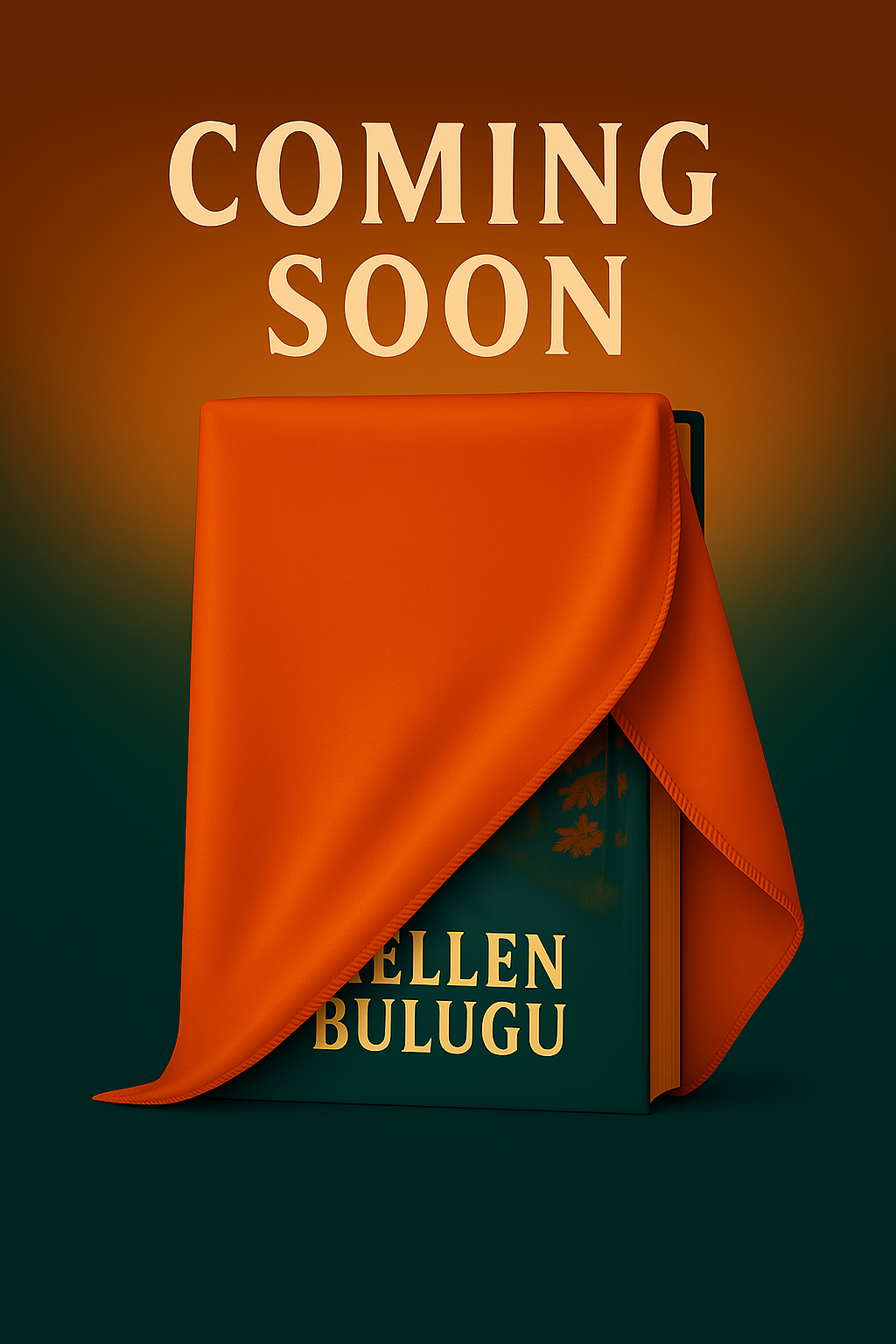 Draped-cloth unveiling teases book launch