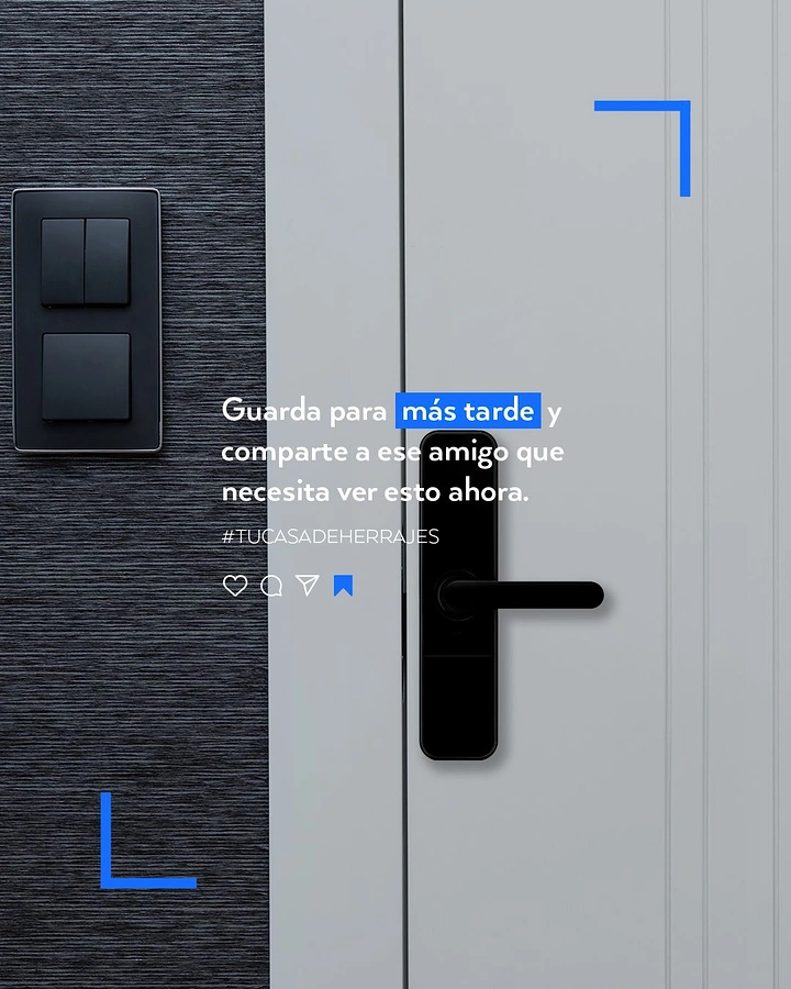 Locksmiths creative ad: Door handle as Instagram save post