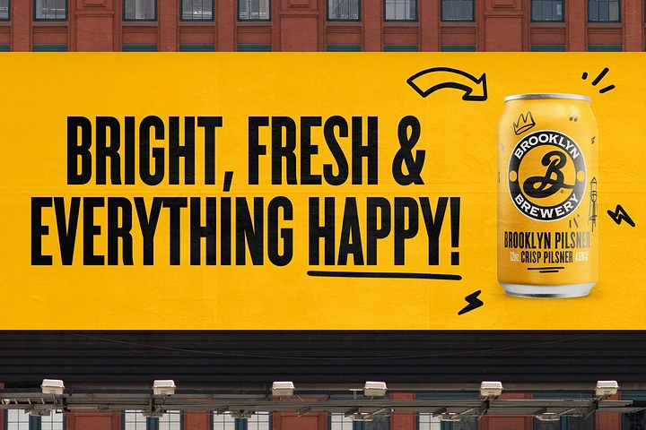 Bars & Pubs creative ad: Bright product-led beer personality campaign