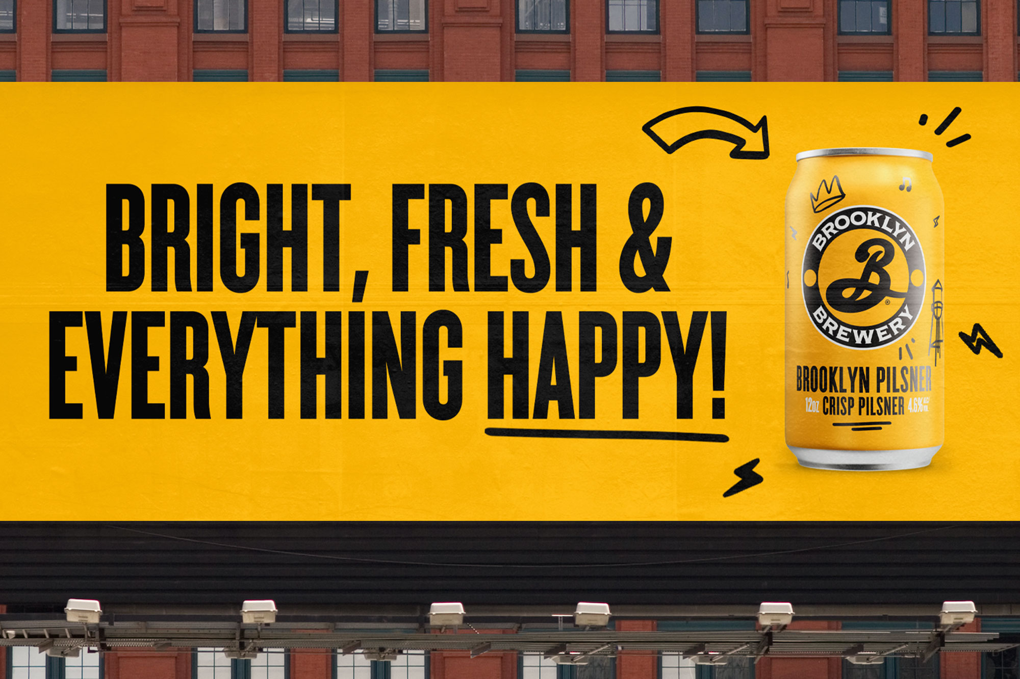 Banner: Bright product-led beer personality campaign