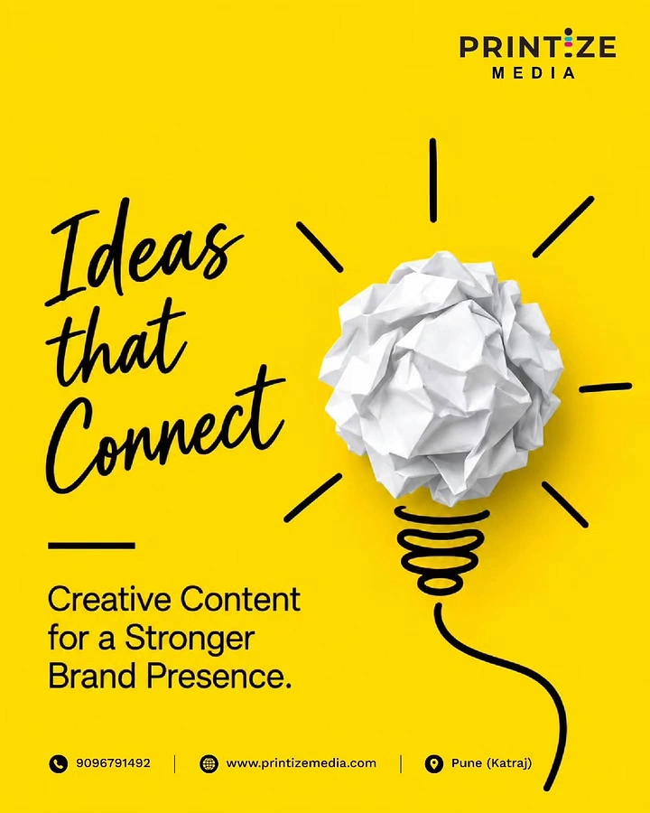 Agency creative ad: Crumpled paper lightbulb: ideas metaphor