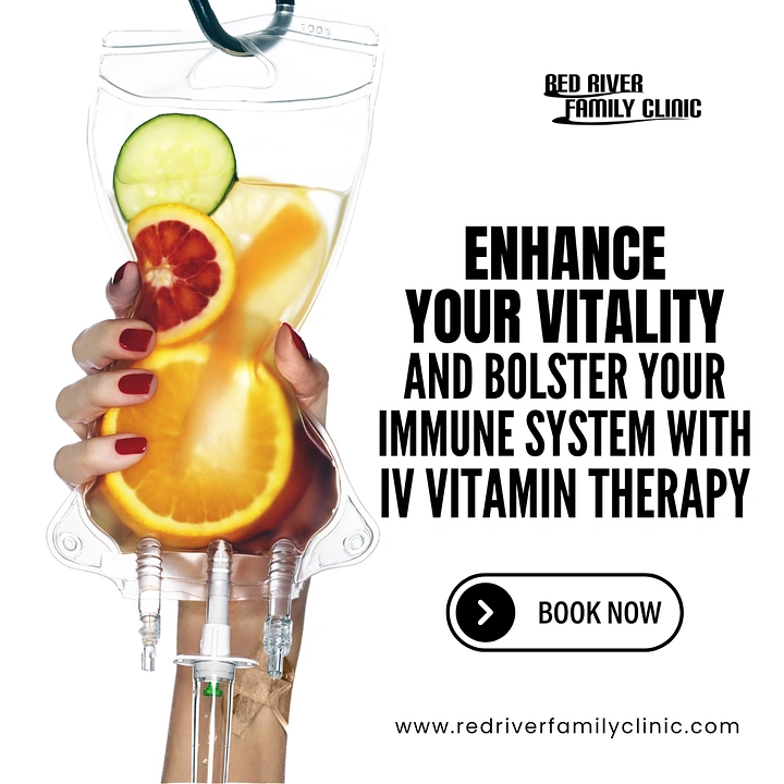 IV Therapy & Drip Bars creative ad: Fruit-filled IV bag visual metaphor