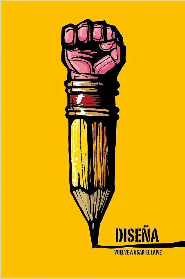 Pens & Writing Instruments creative ad: Pencil transforms into a raised fist
