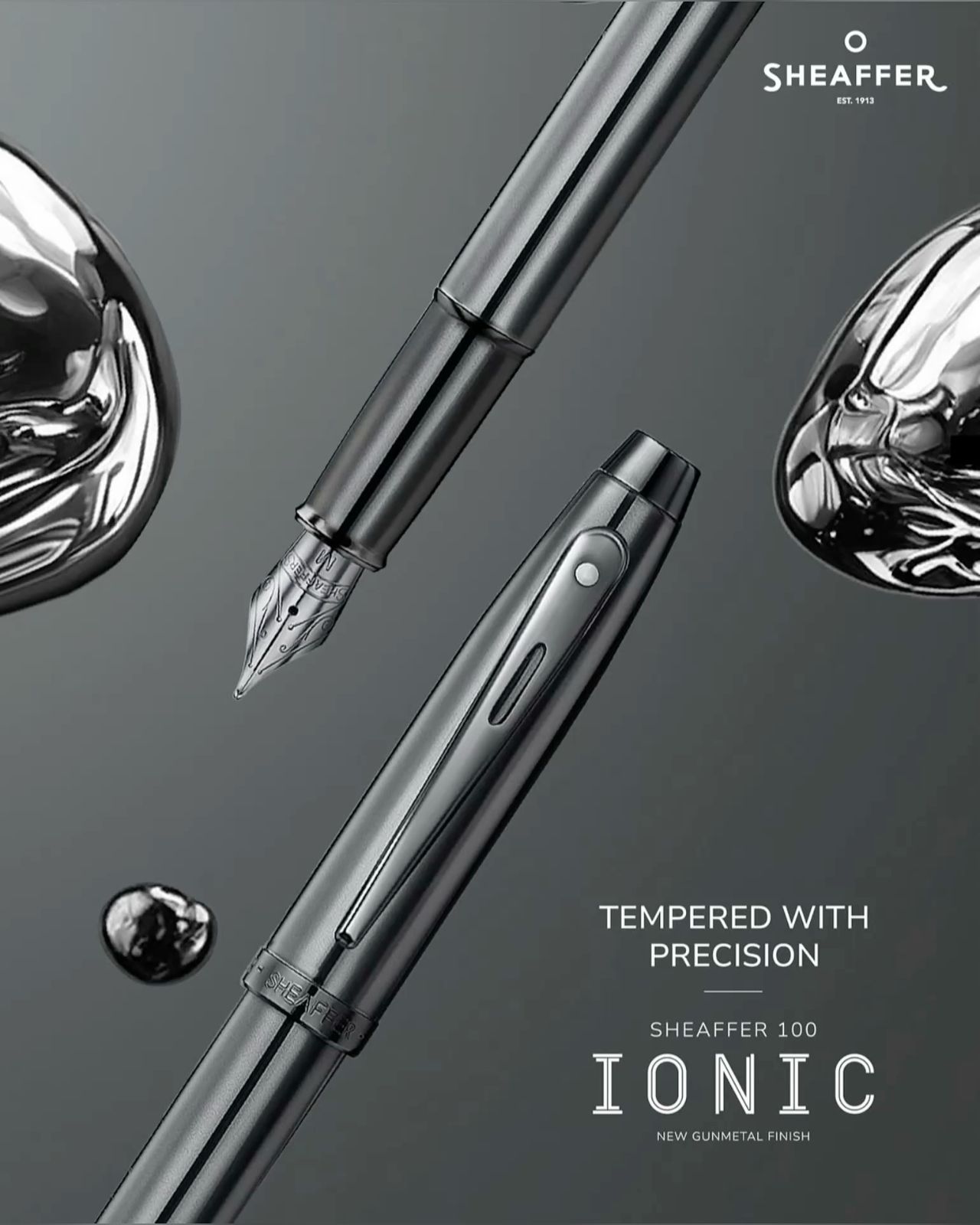 Instagram post: Premium pens against liquid metal