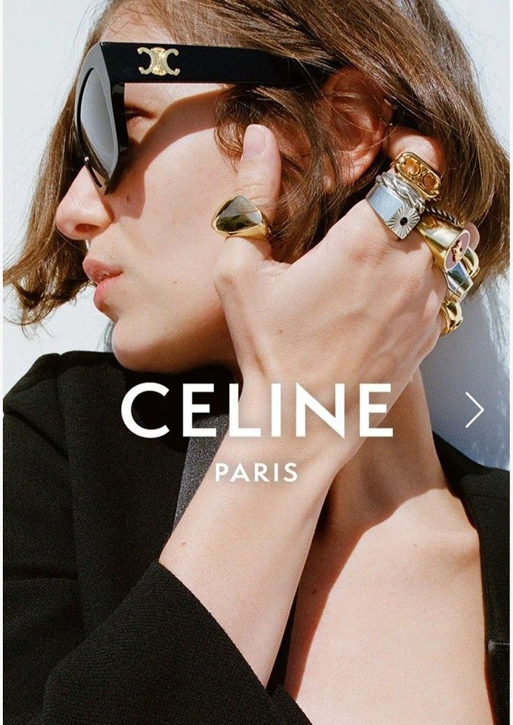 Sunglasses Brands creative ad: Exceptional Celine fashion campaign execution