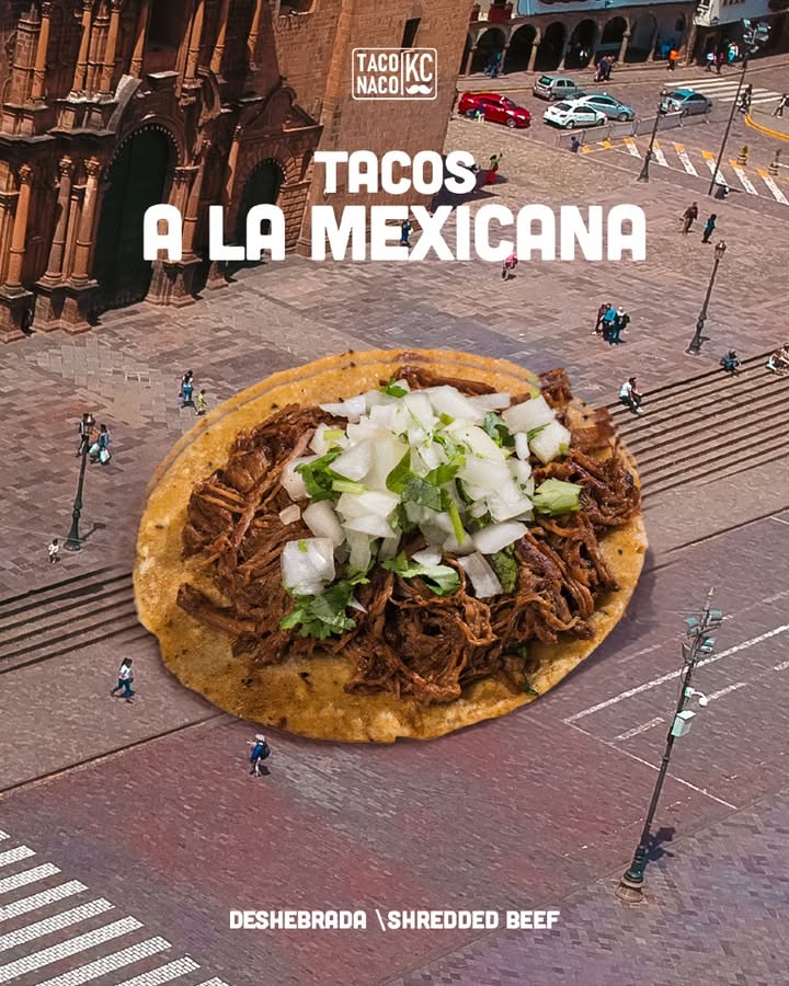 Instagram post: Taco staged as a beach scene, slide 3