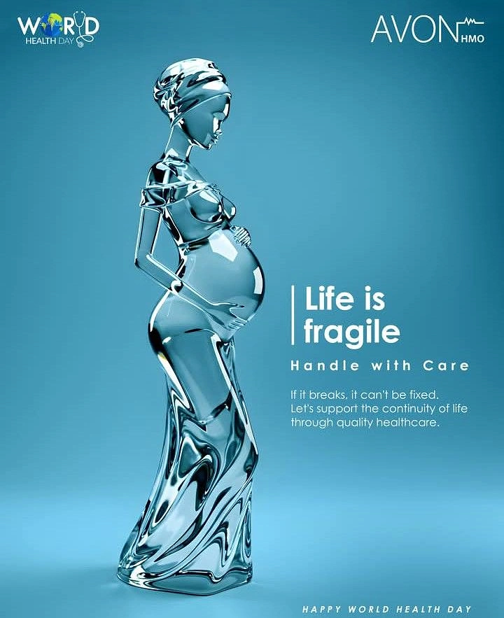 Maternity Hospitals & Gynaecologists creative ad: Fragile sculpture visualizes healthcare vulnerability