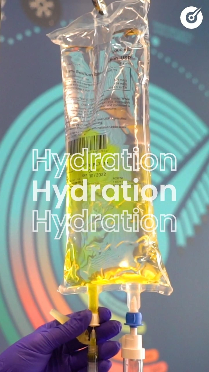 IV Therapy & Drip Bars creative ad: Repeated hydration copy creates visual rhythm