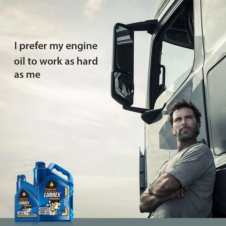 Engine Oil & Lubricants creative ad: Witty copy links human and engine effort