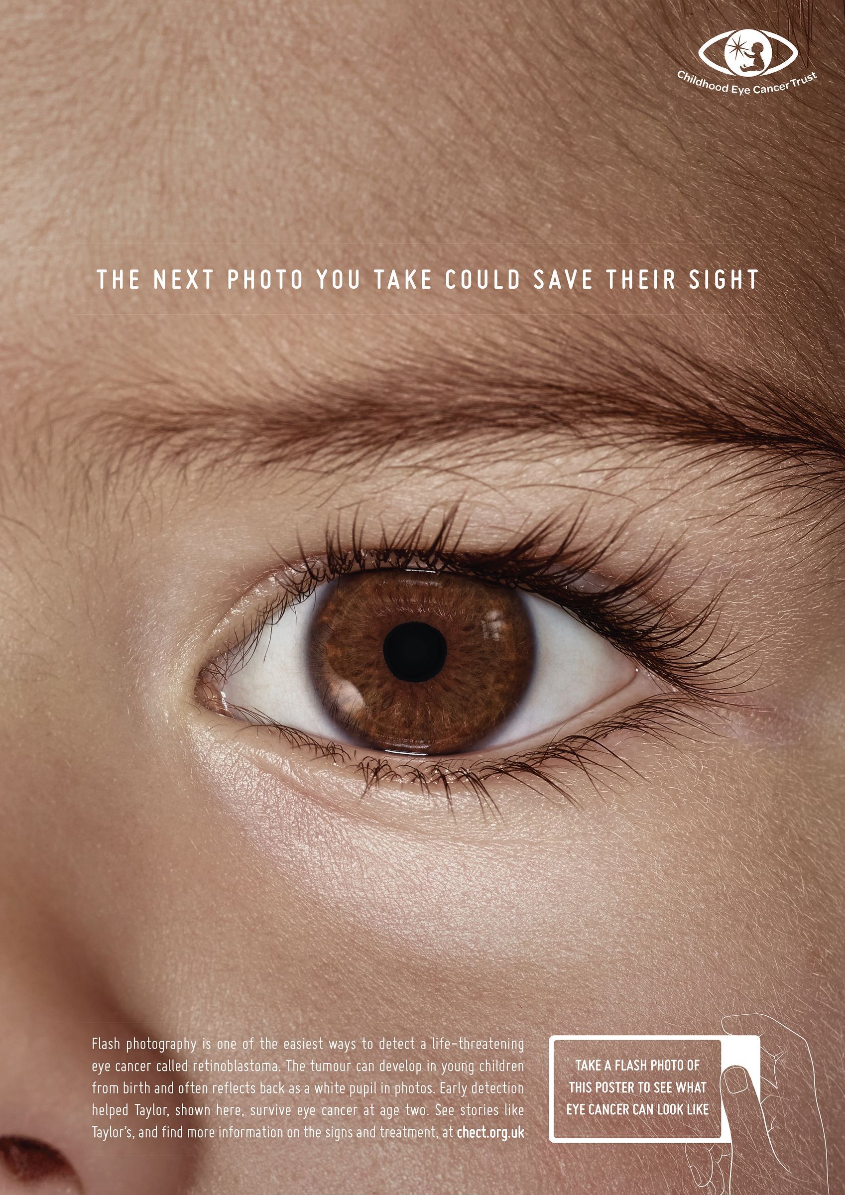 Extreme close-up of a child's brown eye