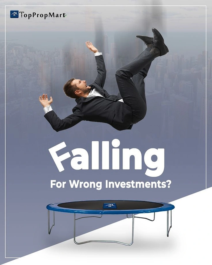 Stock Brokers & Investing creative ad: Falling man onto trampoline safety net pun