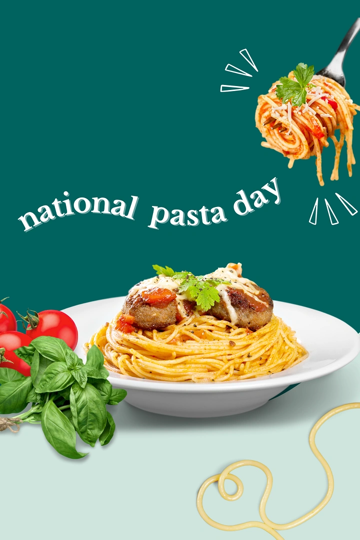 Instant Noodles & Pasta Brands creative ad: Playful pasta-day serving composition