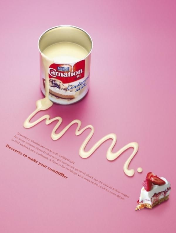 Instagram post: Condensed milk drizzle writes 'mmm'