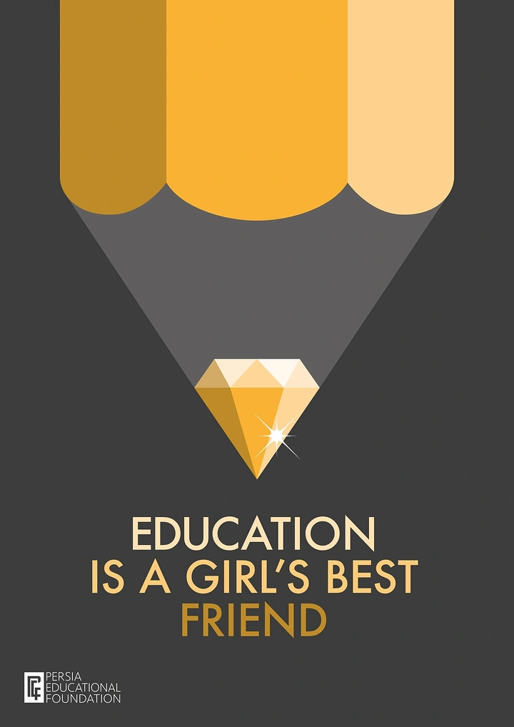 Education creative ad: Pencil whose sharpened tip becomes a gold diamond
