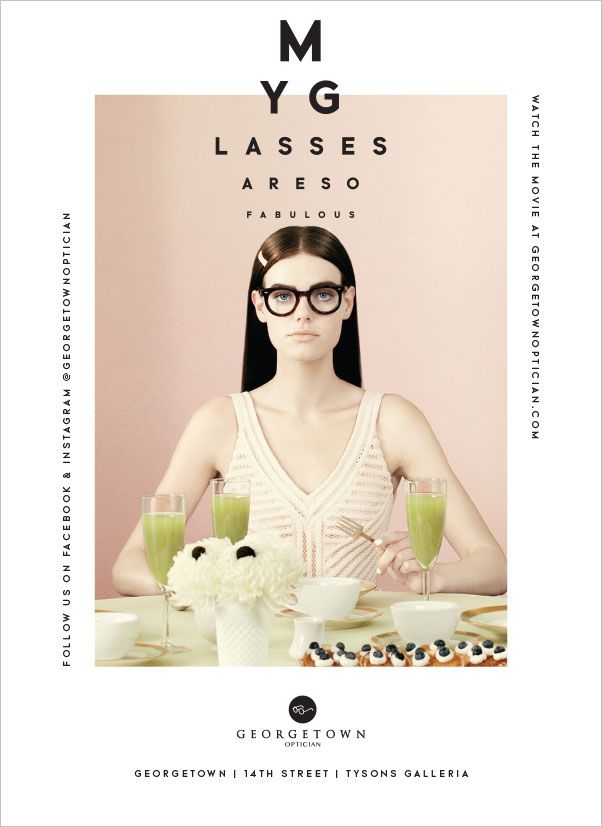 Instagram post: Eye-chart typography headline, stylish editorial