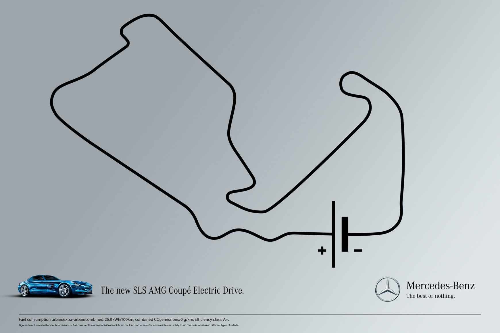 Banner: Race circuit line forming an electrical battery circuit
