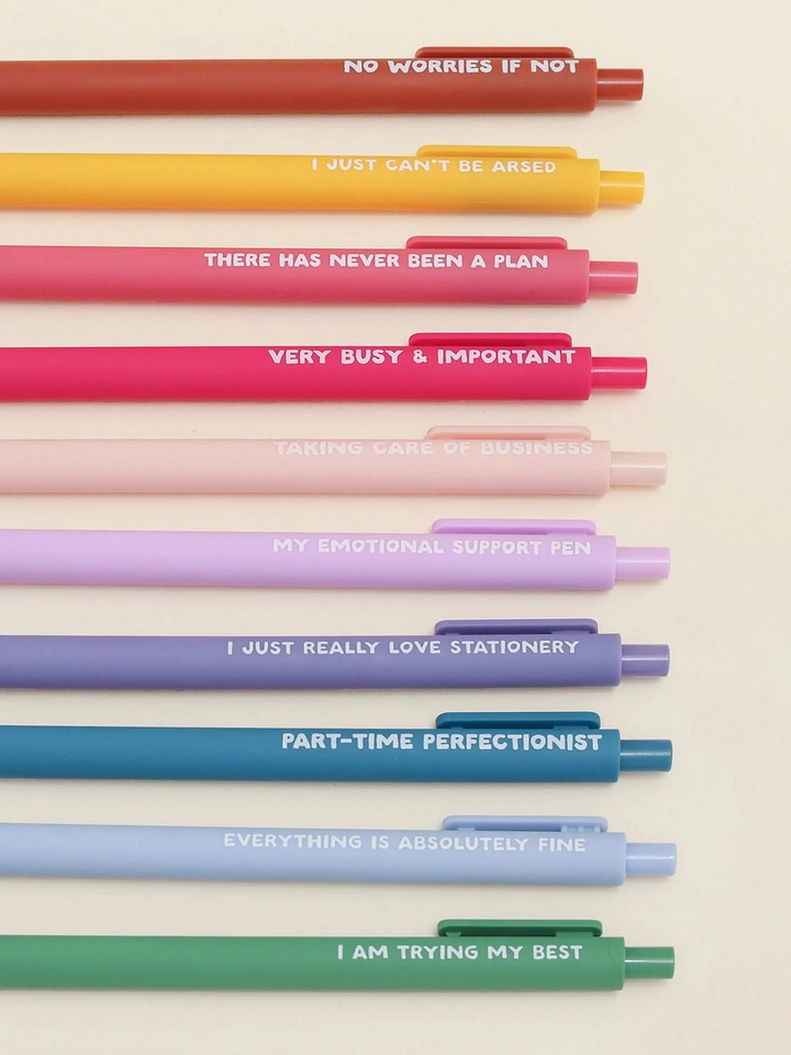Pens & Writing Instruments creative ad: Witty copy assigned across colored pens