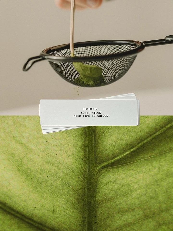 Tea & Chai Brands creative ad: Strainer note: things need time unfold