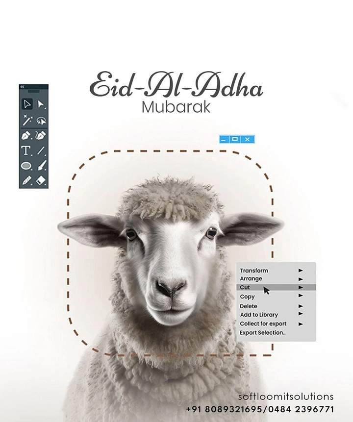 Eid Al Adha creative ad: Photoshop 'Cut' on sheep sacrifice pun